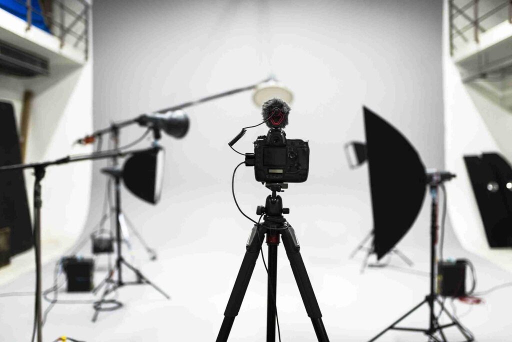 Tournage en studio d'une vidéo professionnelle pour entreprise