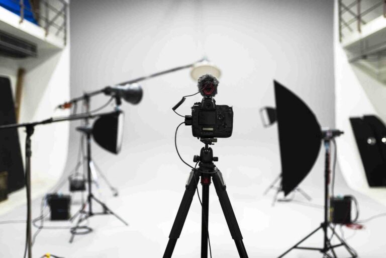 Tournage en studio d'une vidéo professionnelle pour entreprise